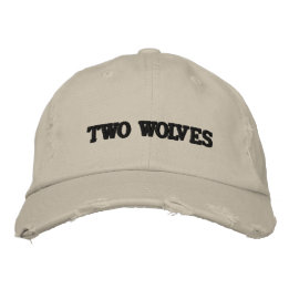 "Two Wolves" Embroidered Hat