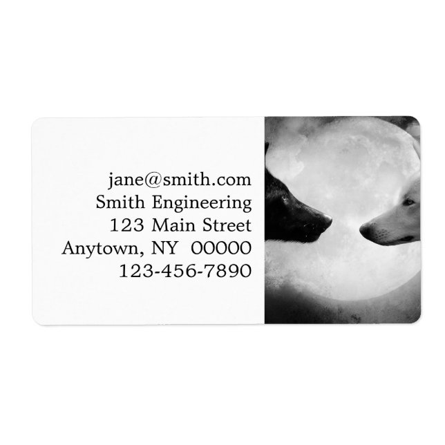 Two wolves facing each other (Front)