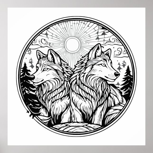 Two wolves poster (Front)