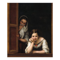 Two Women at a Window by Bartolome Esteban Murillo