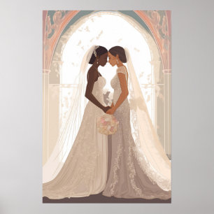 Two women at the altar poster
