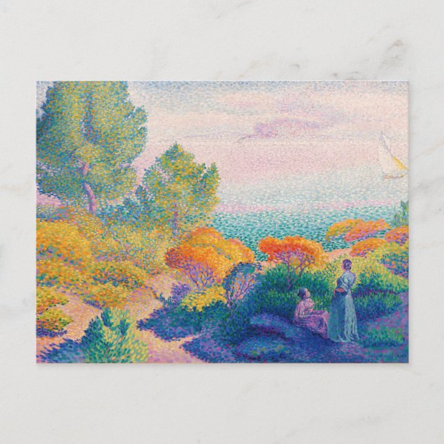 Two Women by the Shore, famous painting, Postcard (Front)