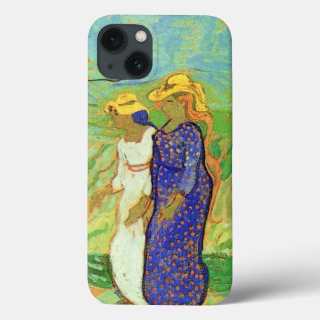 Two Women Crossing the Fields by Vincent van Gogh Case-Mate iPhone Case (Back)
