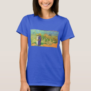 Two Women Crossing the Fields by Vincent van Gogh T-Shirt