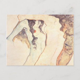 Two Women Embracing Egon Schiele Postcard