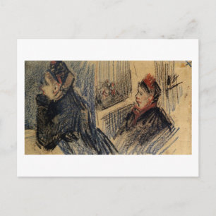Two Women in a Balcony Box Van Gogh Fine Art Postcard