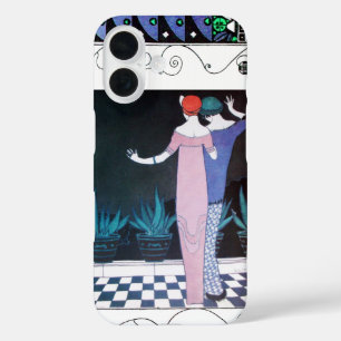 TWO WOMEN IN THE NIGHT Art Deco Beauty Fashion iPhone 16 Case