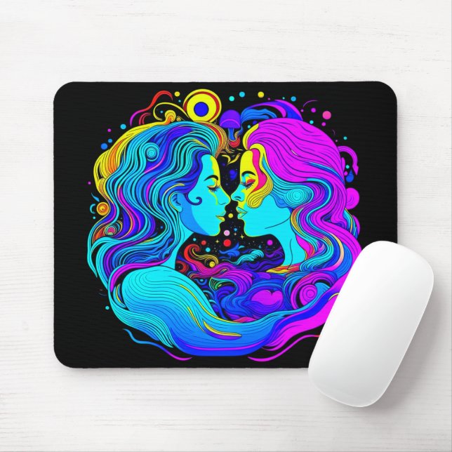 Two Women Mouse Mat (With Mouse)