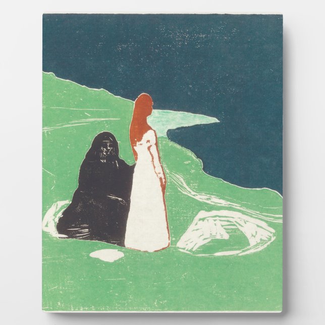 Two Women on the Shore 1898 By Edvard Munch Plaque (Front)