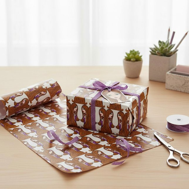 Two Women Zodiacs Wrapping Paper (Creator Uploaded)