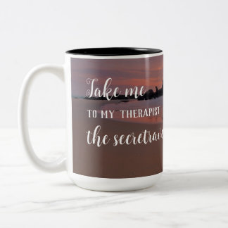Two Words One Middle Finger Funny Sarcastic Quote  Two-Tone Coffee Mug