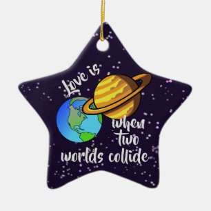 Two Worlds Collide Ceramic Tree Decoration