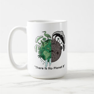 Two Worlds Eco Earth   Sustainability Awareness Coffee Mug