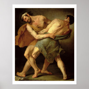 Two Wrestlers Poster