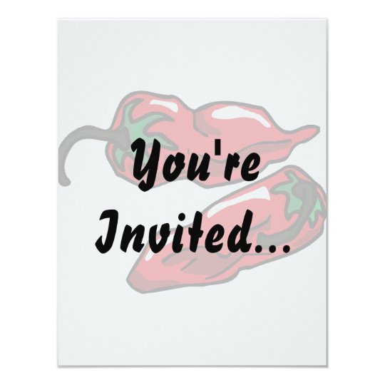 Two Wrinkled Red Peppers Stems Graphic Card