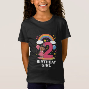 Two Year Old Birthday Girl Cute 2nd Birthday T-Shirt