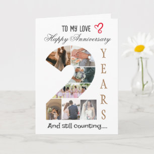 Two Year Wedding Anniversary Photo Card