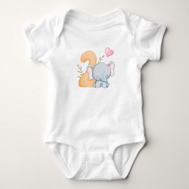Two Years of Tiny Trunks Baby Bodysuit (Front)