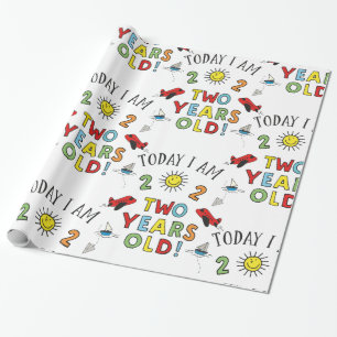 two years old boy wrapping paper