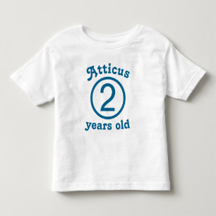 Two Years Old Personalised Blue Toddler T-Shirt