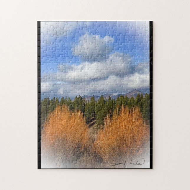 Two Yellow Bushes Puzzle (Vertical)