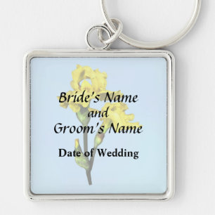 Two Yellow Irises and Buds Wedding Products Key Ring
