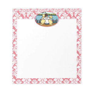 Two Yellow Labradors and Mum Notepad