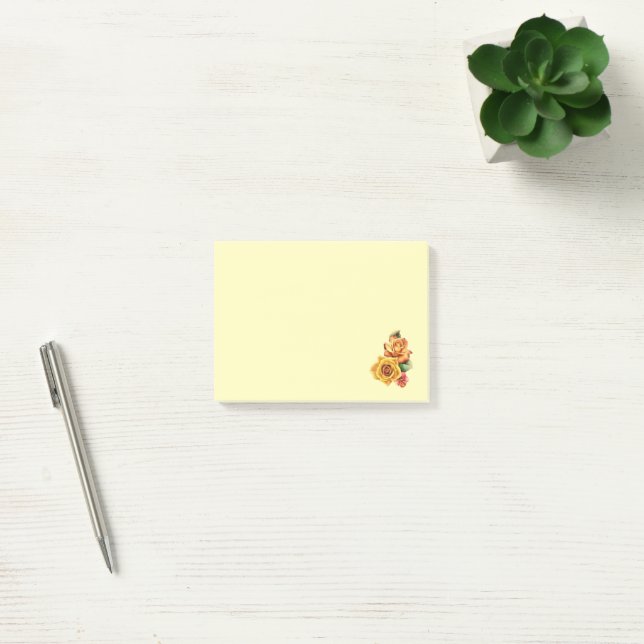 Two Yellow Roses Post-it Notes (Office)