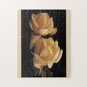 Two, yellow roses, puzzle
