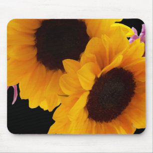 Two yellow sunflowers mouse mat