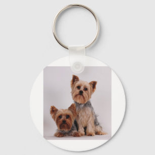 Two Yorkies Key Ring