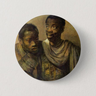 Two Young Africans., Jonge By Rembrandt Van Rijn 6 Cm Round Badge