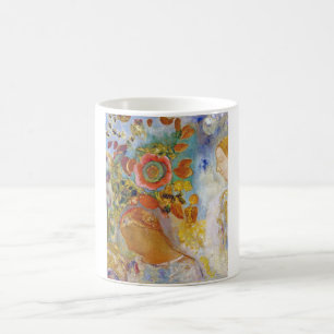 Two Young Girls among Flowers, Redon Coffee Mug