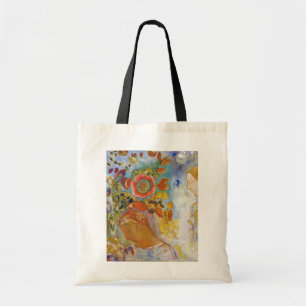 Two Young Girls among Flowers, Redon Tote Bag