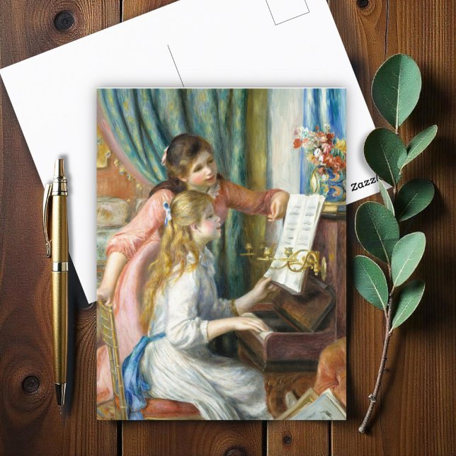 Two Young Girls at the Piano by Auguste Renoir Art Postcard (Creator Uploaded)