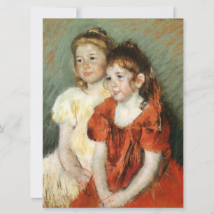 Two Young Girls (by Mary Cassatt) Card