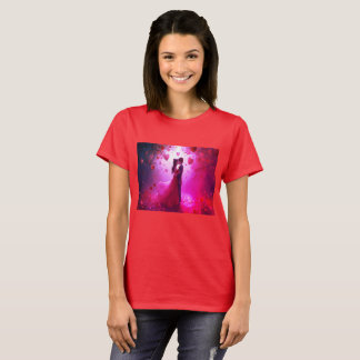 Two Young Lovers Dancing on Valentines Day on Red T-Shirt