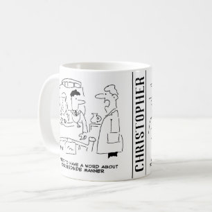 Two Young Overworked Doctors Cartoons Coffee Mug
