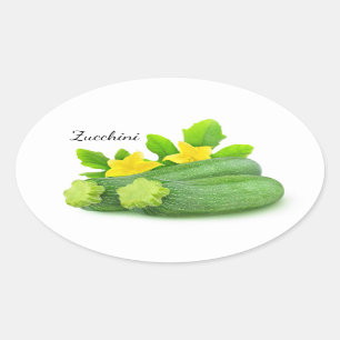 Two zucchini oval sticker