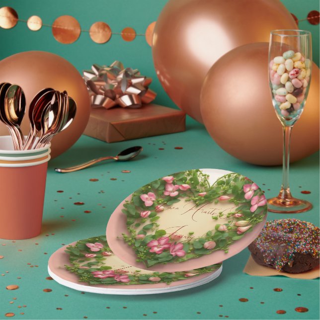 #TwoHearts,OneJourneyPaperPlate Paper Plate (Multi)