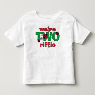 TWOriffic Ladybug Twins 2nd Birthday Toddler T-Shirt