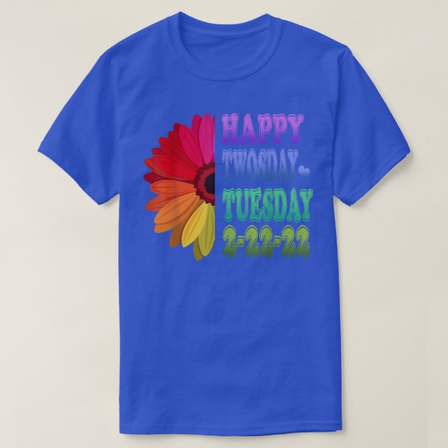 Twosday 2022  Teacher Girls Boys Happy 2 22 22 Two T-Shirt (Design Front)