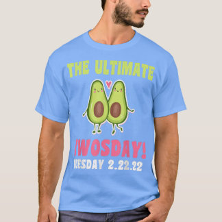 Twosday Party Avocado Fruit Tuesday Couple Februar T-Shirt