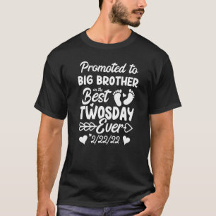 Twosday Promoted Big Brother Matching Sibling New T-Shirt
