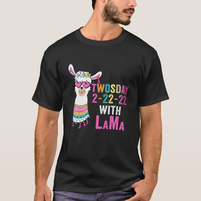 Twosday Tuesday, February 22Nd, 2022 Lama Men Kids T-Shirt (Front)