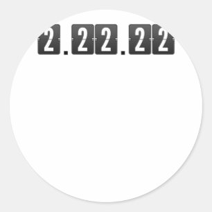 Twosday Tuesday February 2-22-22 Math Teacher Classic Round Sticker