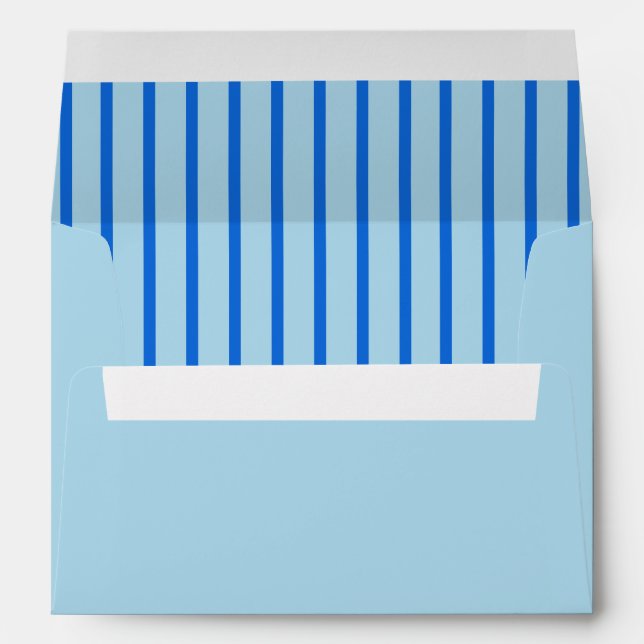 TwoTone Blue Stripped Envelope with address (Back (Bottom))