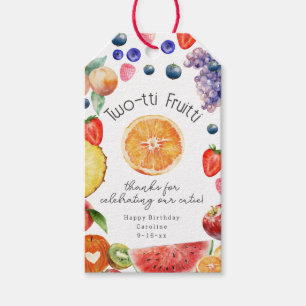Twotti Fruitti Cutie Fruit Birthday Thank You Gift Tags