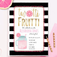 Twotti Fruitti Pink Lemon Black + White Birthday