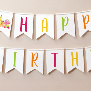 Twotti Frutti 2nd Birthday Bunting Banner